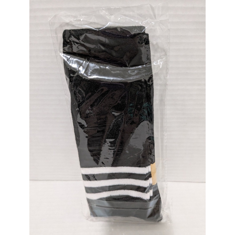 Black And White Striped Socks - 1 Pair - Picture 2 of 2